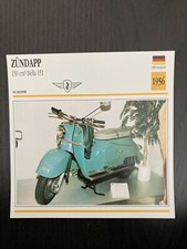 CARTE FICHE MOTO collection ATLAS ZUNDAPP 150 CM3 BELLA 151