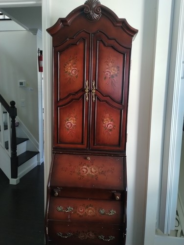 Brown floral painted - floral, 2-door