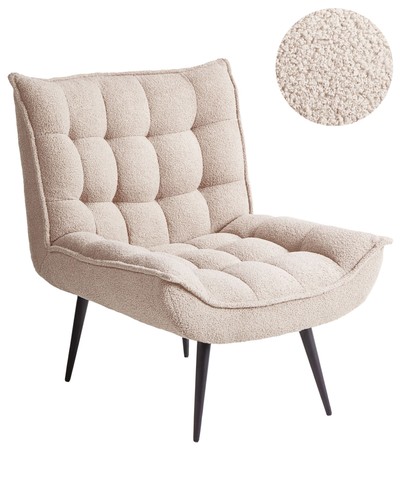 Fauteuil moderne bouclé - moderne, en