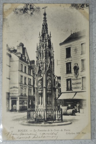 Cpa rouen fontaine - fontaine, la