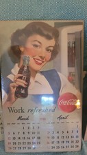 1 CALENDRIER ORIGINAL MARS AVRIL PUBLICITAIRE COCA COLA 1950 MADE IN USA