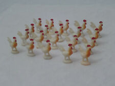 Lot Starlux ferme, 20 Coqs, marquage en creux, no clairet, jim, fonds de stock