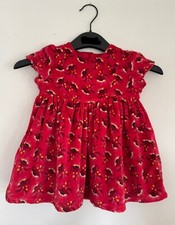 Robe en velours rouge bébé -