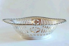 BAGUIER ANCIEN PORTE BIJOU ARGENT MASSIF ANGLAIS CORBEILLE SOLID SILVER CUP 