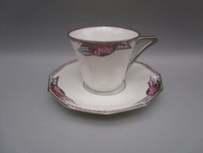 Tasse a café art-déco ancienne en porcelaine de Limoges