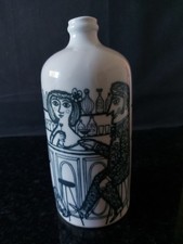 Bouteille Porcelaine Germany Décor Personnages,  Vintage 