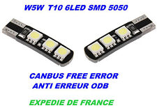 2 AMPOULES LED T10 W5W 6 LED