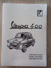 VESPA 400 MANUEL DE REPARATION 1958-1959 REIMPRESSION EDITIONS DU PALMIER