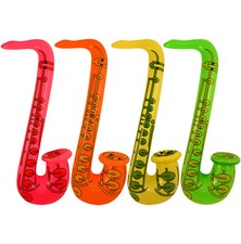 4 saxophones gonflables - décoration de fête instruments de musique accessoire robe fantaisie