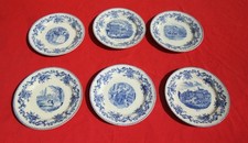 6 assiettes anciennes GIEN parlantes différentes