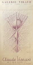 CLAUDE VISEUX 1927-2008, Affiche exposition Galerie Vibaud 1952