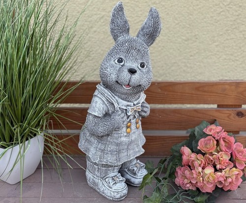 Statuette pierre lapin rosi - pierre,