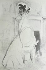 Paul-César HELLEU : Le chapeau de Lancret et le pied mutin, GRAVURE, 1913