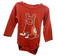 Dp...am  body rouge manche longue motif lama  bébé fille 12 mois