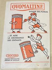 Buvard Pub Publicitaire OVOMALTINE DONNÉ DES FORCES
