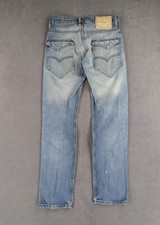 Jean Western Relaxed Distressed Levi's 504 W29 L32 Bleu Lightwash 6 Poches Zip F