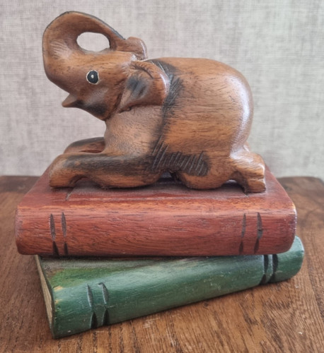 éléphant bois vintage - Éléphant,
