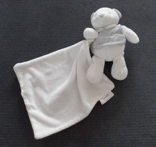 T1G / doudou ours mouchoir blanc pull gris mon petit ange MATHILDE M