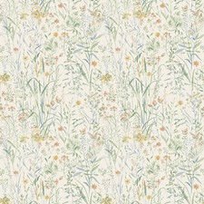 Été Prairie Floral Peint Vert Sauge / Crème Feuilles Fleurs Grandeco A76701