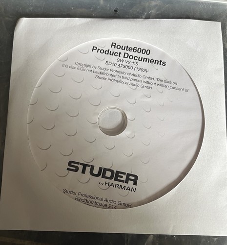 Studer rare route6000 - cd,