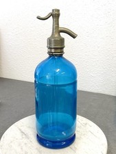 Ancien Siphon Eau de Seltz Auto-Siphon Paris – Verre Bleu Cobalt