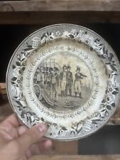 Creil Assiette Parlante Faïence Fine Vaisselle Ancien XIXeme Vaisselle 4