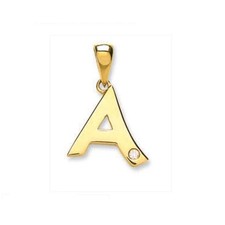 Pendentif initial diamant or