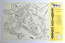 AFFICHE ANCIENNE ORIGINALE MOTO BSA moteur starfire 1969 STAR BANTAM ROCKET 