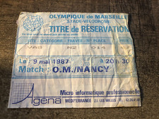 ticket / TITRE DE RESA )) OM MARSEILLE V NANCY ASNL  - Saison 1986/87