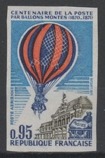 FRANCE YVERT AIR POST 45 SCOTT C44 " BALLOON POST PARIS IMPERF " MNH VVF N083