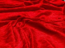 Tissu En Velours Écrasé - ROUGE