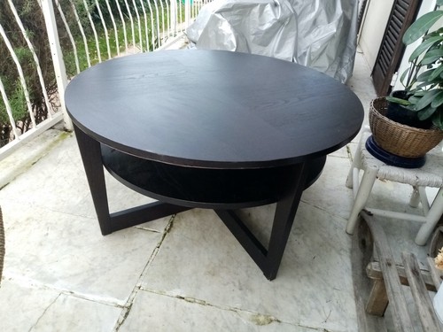 Table basse ronde bois 90cm - ronde,