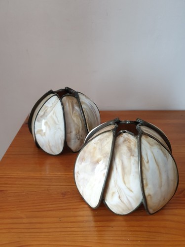 Deux globes art nouveau fleur