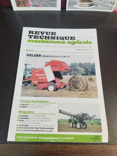 Revue technique machinisme - technique,