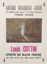 Cottin Louis Oeuvres récentes 1977 Affiche Originale Exposition