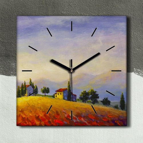 Horloge murale sur toile 30x30