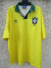 Maillot BRÉSIL BRASIL vintage UMBRO World Cup USA 1994 jersey shirt trikot L