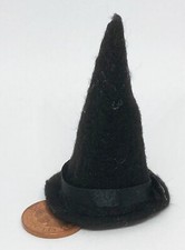 Poupées Maison Noir Feutre Sorcières Chapeau 1:12 Échelle Miniature Vêtements 3
