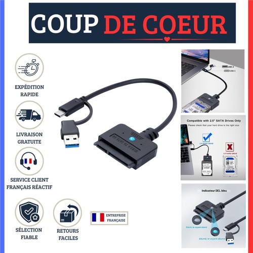 Adaptateur sata vers usb - adaptateur,