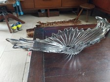 COUPE A FRUITS CRISTAL VINTAGE 50' DESIGN LA VAGUE VERRE DE VENISE DECO