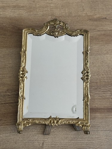 Ancien petit miroir bronze - ancien,