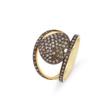 Bague pavée de diamants naturels en argent sterling 925 bijoux cadeaux d'anni...