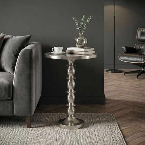 Table appoint alu argent - table, d'appoint