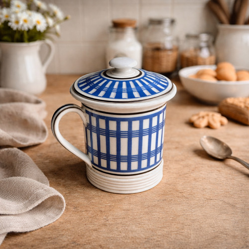 Tasse ancienne couverte - , –