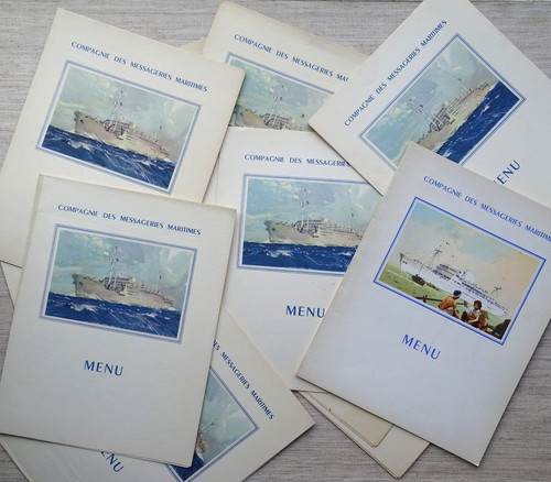 Lot menus anciens - de,