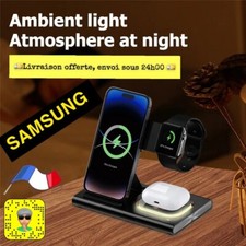 🇫🇷 Chargeur 3 En 1  Induction  Sans Fil Rapide Pour  Samsung S10- 20- 21- 22 
