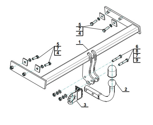 Attelage arrière tow bar pour - attelage,