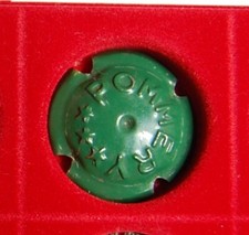 1 Plaque de muselet de champagne Pommery à encoches estampée 28