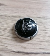 Capsule de Champagne générique noire et argent bouteille avec bulles