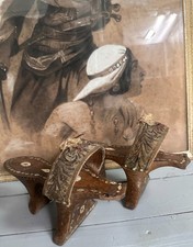 ANCIENNE PAIRE DE CHAUSSURES KABKAB ORIENTALE POUR LE BAIN, ART OTTOMAN XIXe